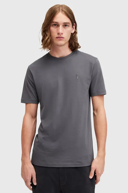AllSaints Brace Ss Crew Gravestone Grey Maat: XXL | T-Shirts Outlet | Heren | Grijs