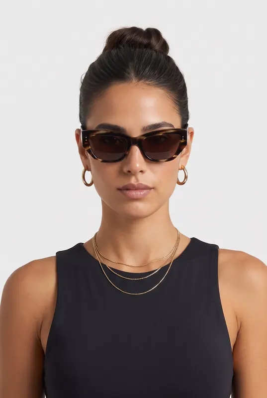 Ace & Tate Sinan-tigerwood-sun Maat: M | Zonnebrillen Outlet | Unisex | Bruin