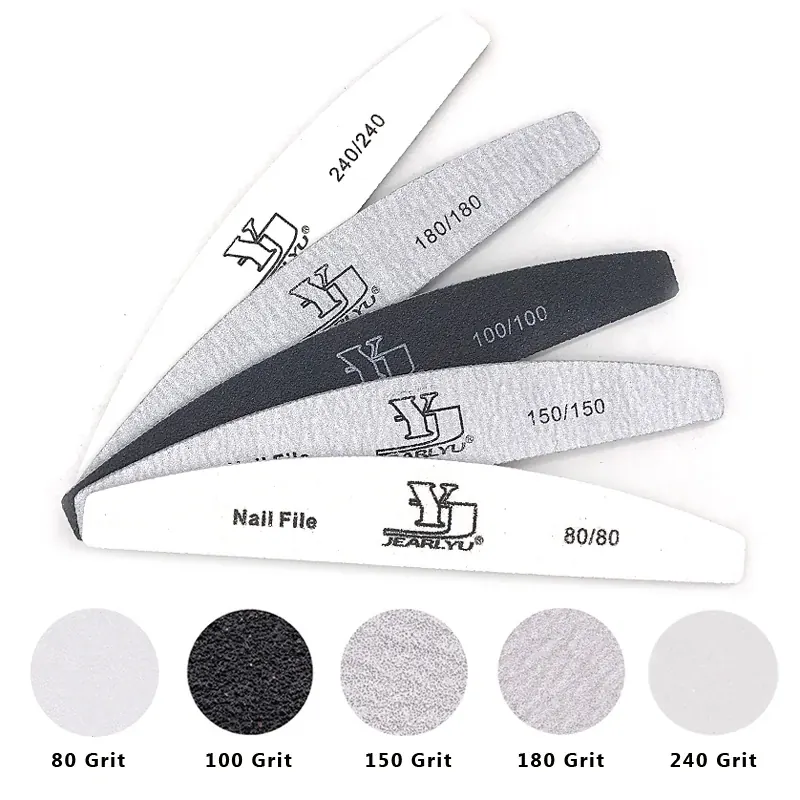 5 sztuk/partia Limas do paznokci 80/100/150/180/240 Profesjonalny papier ścierny do usuwania skórek Zestaw narzędzi do manicure