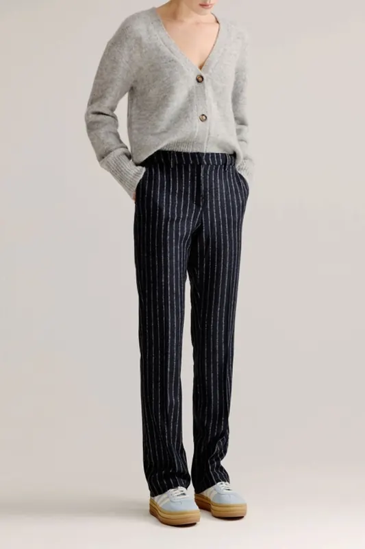 Josephine & Co Abraham Pants Navy Stripe Maat: 34 | Straight Broeken Outlet | Dames | Blauw