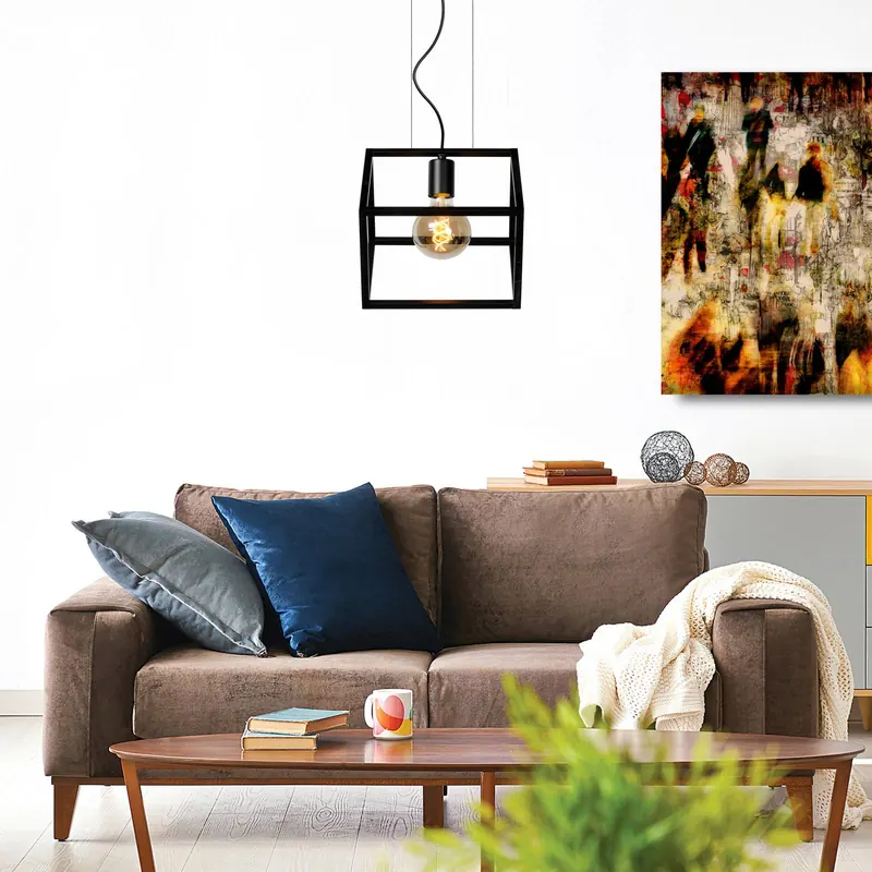 Lampa wisząca Fabian metalowy klosz, 1-pkt.