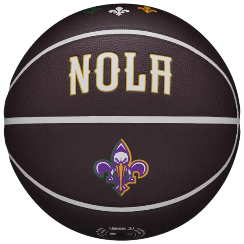 Wilson NBA Team City Collector New Orleans Pelicans Ball WZ4016419ID, Unisex, Brązowe, piłki do koszykówki, Skóra kompozytowa, rozmiar: 7