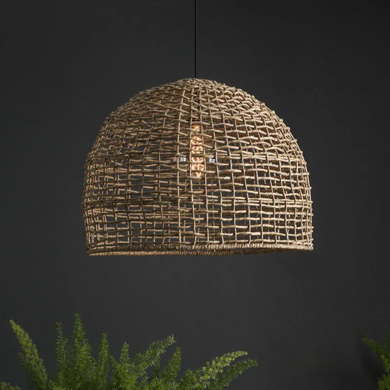 PR Home Żyrandol Cebu, Ø 46 cm, klosz Lampakanay, IP20