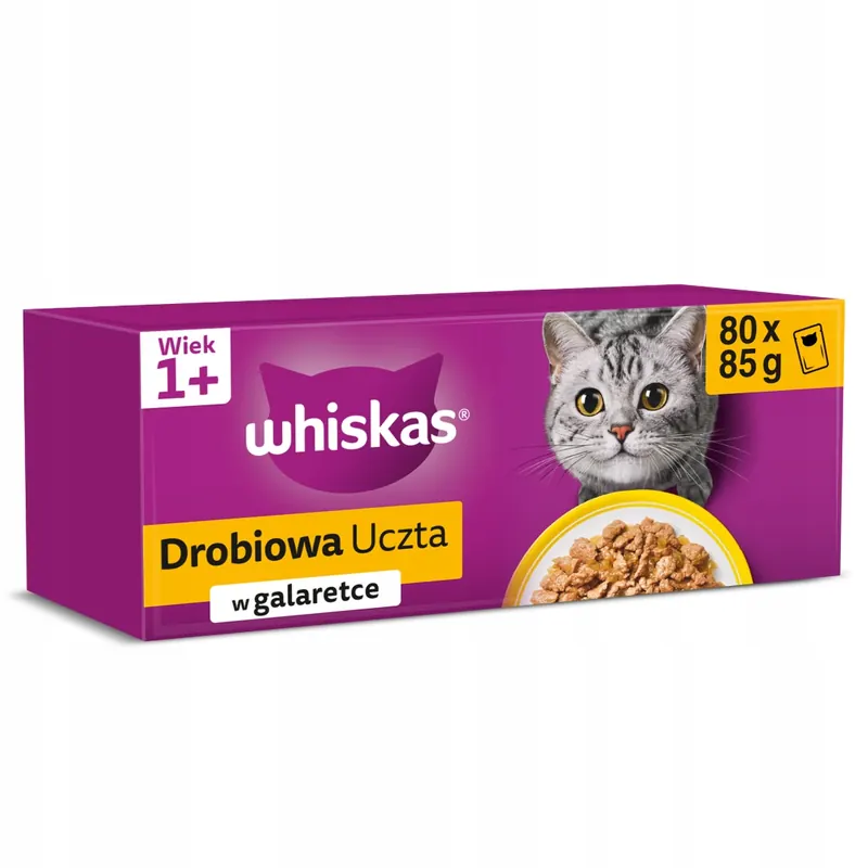 Whiskas Adult Drobiowa Uczta 80x85g Mokra Karma Dla Kota W Galaretce