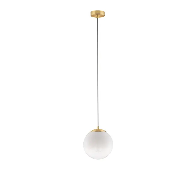 Biała/w kolorze złota szklana lampa wisząca ø 20 cm Vita – Nova Luce