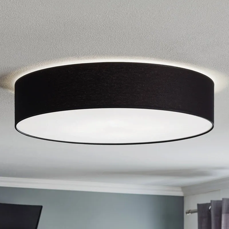 Lampa sufitowa Rondo, ciemnoszara Ø 60 cm