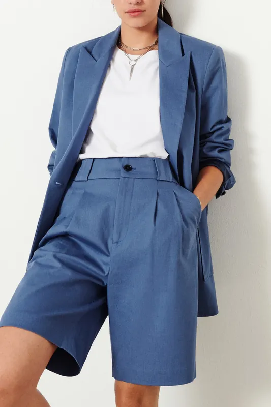 BA&SH Bermuda State Bleu Maat: M | Korte Broeken Outlet | Dames | Blauw