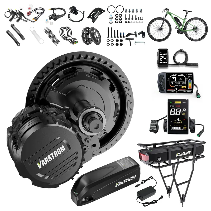 TONGSHENG TSDZ16 48V 1000W Elektryczny Zestaw do Konwersji Roweru z Silnikiem Centralnym do Rowerów Górskich eMTB o Rozmiarze BB 68-73mm, Prędkość 60KM/H