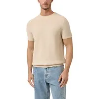 s.Oliver Pullover Shortsleeve Beige Maat: L | Sweaters Outlet | Heren | Beige