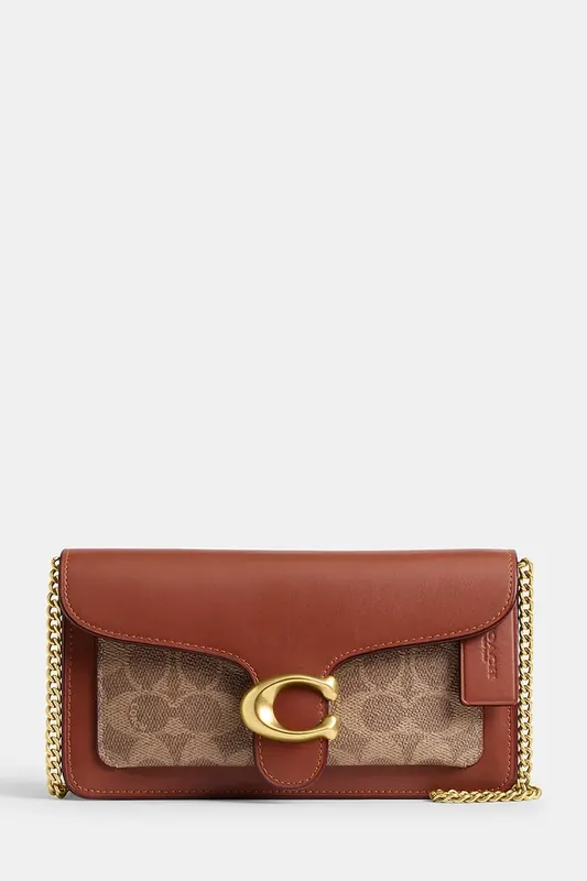 Coach  torebka skórzana  Tabby Chain Clutch In Signature Canvas