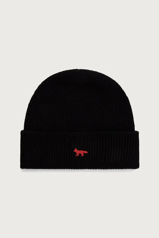 Maison Kitsuné  Profile Fox czapka beanie wełniana