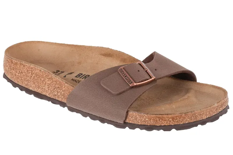 Birkenstock Madrid BFBC 0040093, Damskie, Brązowe, klapki, Birko-Flor, rozmiar: 36