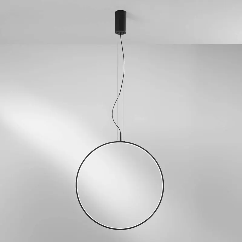 Żyrandol LED Toorx, czarna, Ø 60 cm, metalowa, CCT
