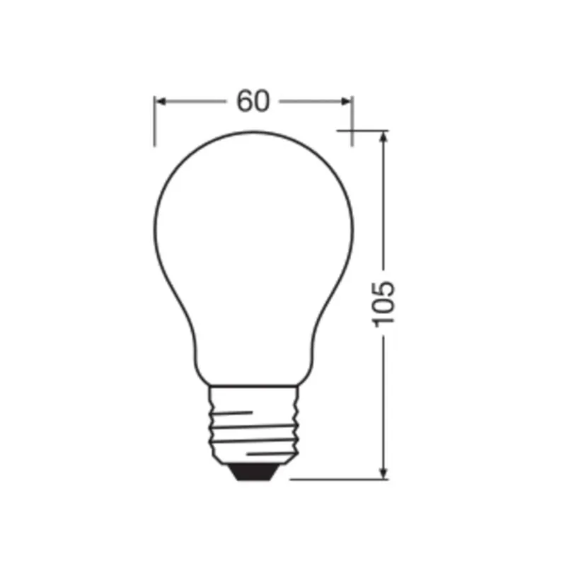 OSRAM LED Classic, matowy, E27, 3,8 W, 806 lm, 4000 K, A60