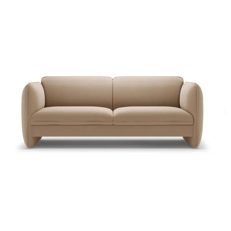 Brązowa aksamitna sofa 204 cm Georgia – Micadoni
