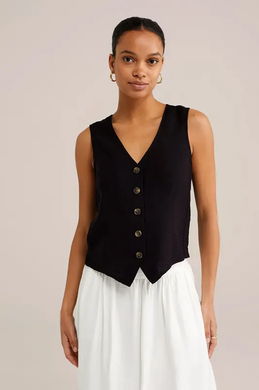 We Fashion Gilet Black Maat: L | Gilets Outlet | Dames | Zwart