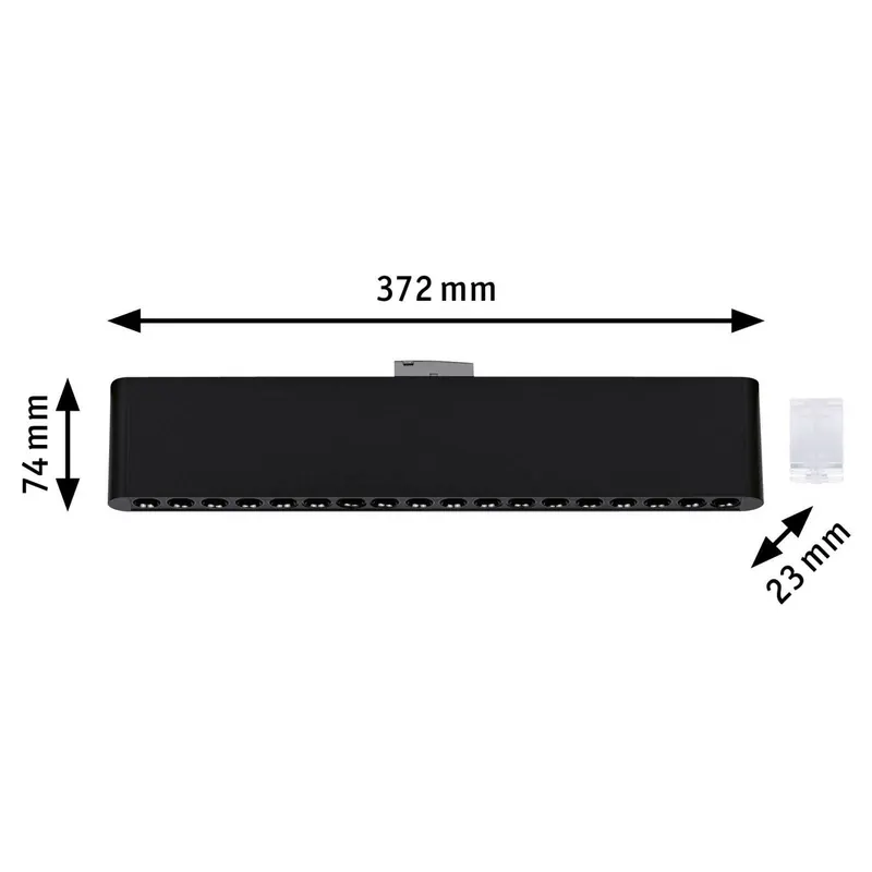 Lampa szynowa LED Paulmann URail Zelos, czarna, 3000 K, 37 cm