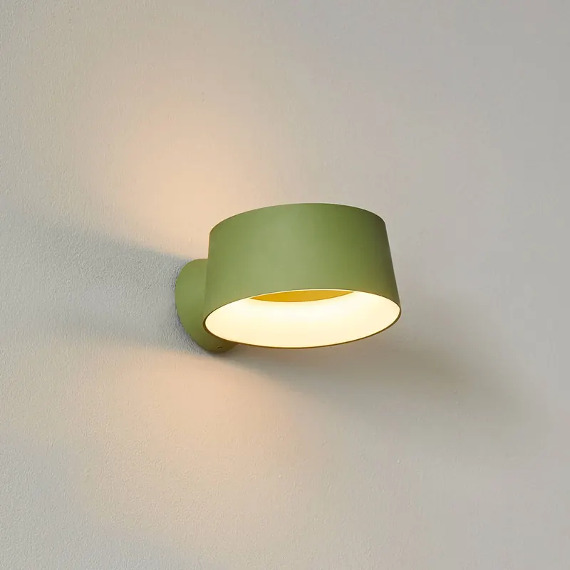 LOOM DESIGN Kinkiet LED Cookie, zielony, aluminium, Ø 15 cm