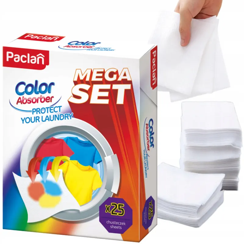 Chusteczki do Prania Wylapujace Kolor Paclan Color Absorber 25 szt Set