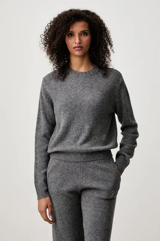 Sporty & Rich  S Logo sweter z kaszmirem damski