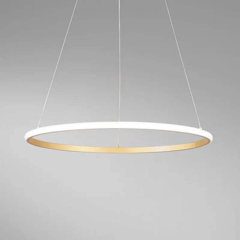 Lampa wisząca LED Axis, Ø 60 cm, kolor złoty, metal, CCT