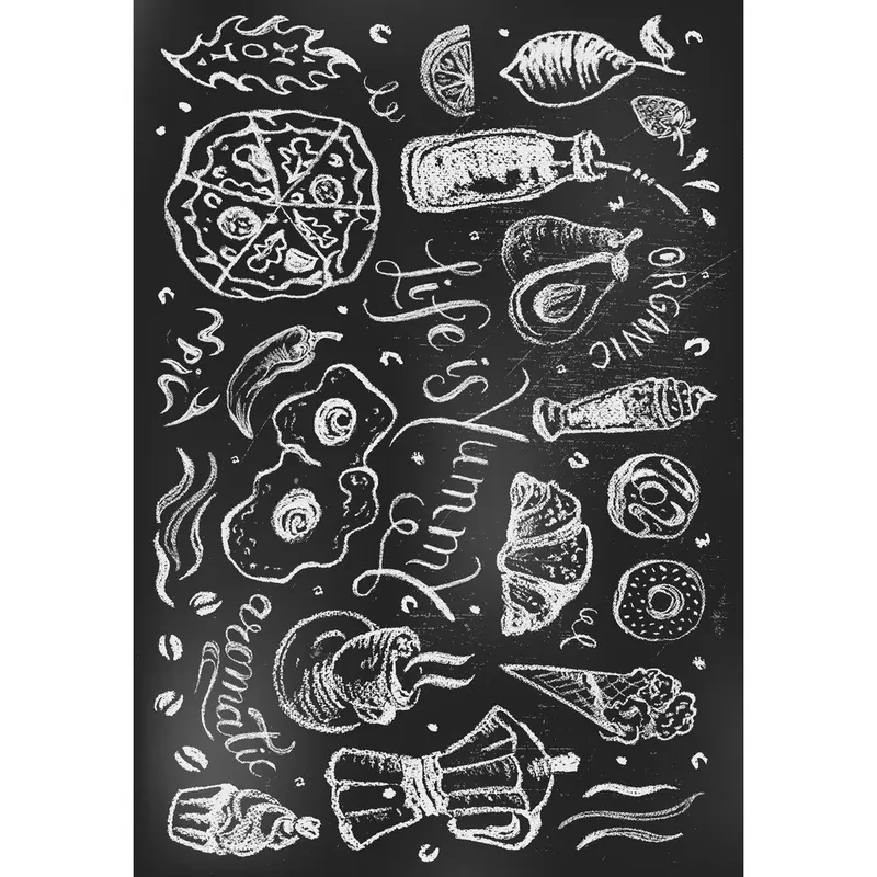 Czarny dywan odpowiedni do prania 50x80 cm Life Is Yummy – Vitaus
