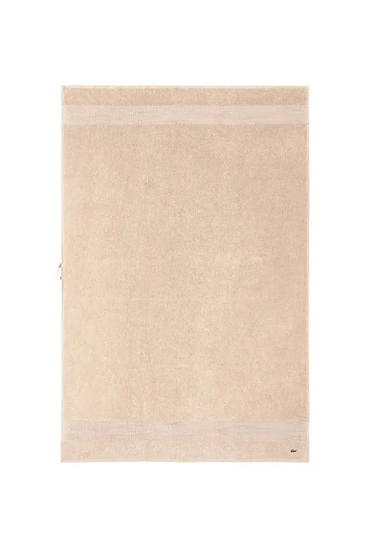 Lacoste średni ręcznik bawełniany L LECROCO Cappuccino 100 x 150 cm