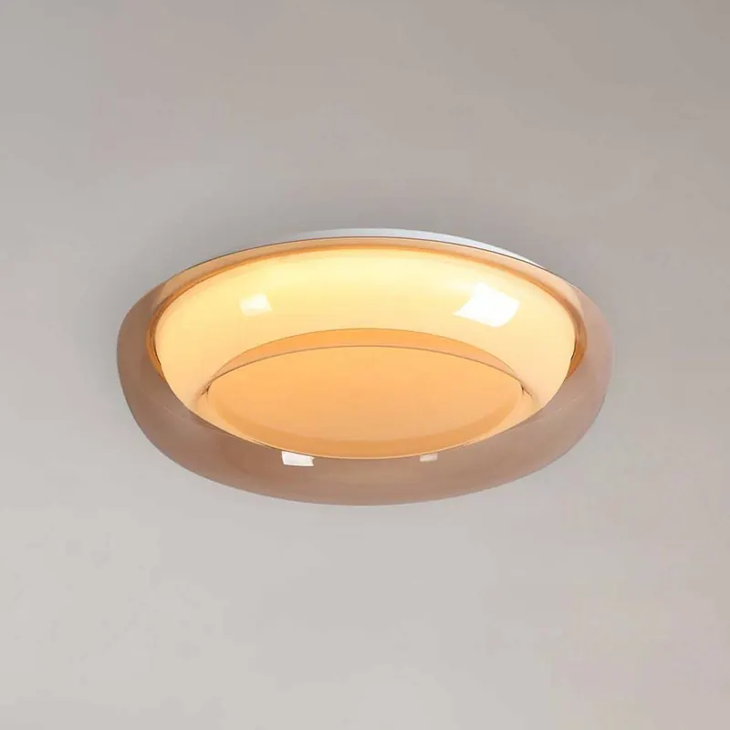 Lampa sufitowa LED Jude Flush, bursztynowa, Ø 40 cm, CCT