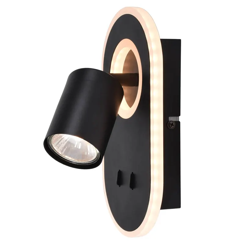 Kinkiet LED Kimon, czarny