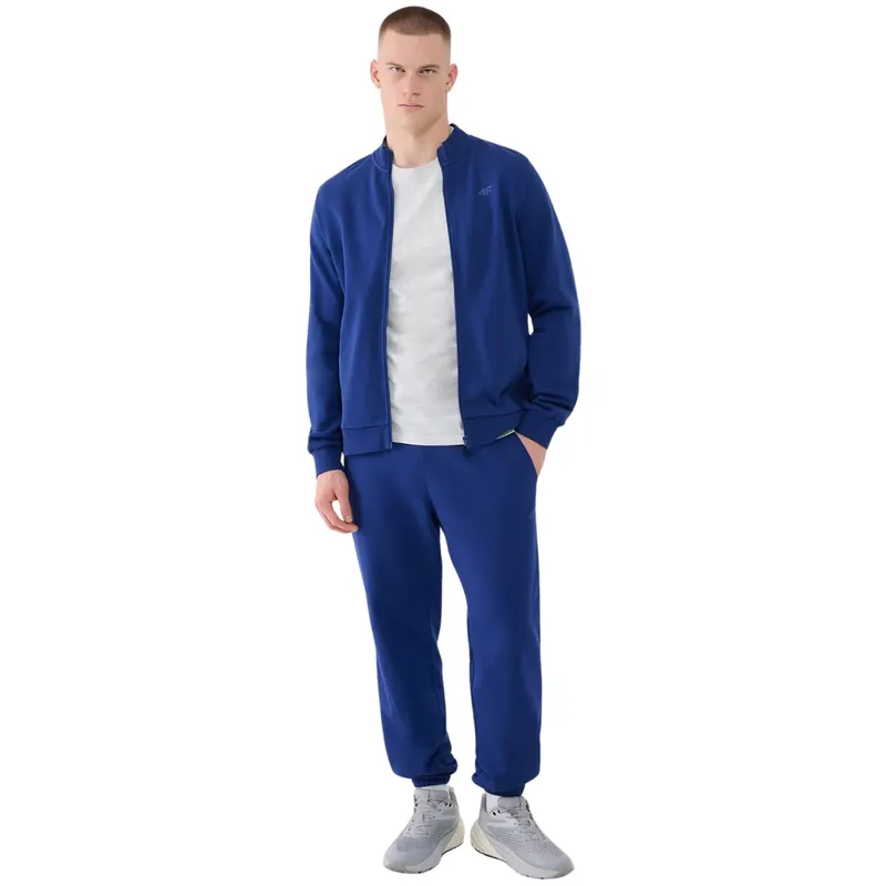 4F spodnie męskie z dzianiny french terry z kolekcji basic 4FWMM00TTROM1139 (XL)