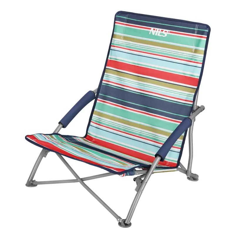 NILS NC3035 NIEBIESKO-CZERWONY KRZESŁO PLAŻOWE (one size)