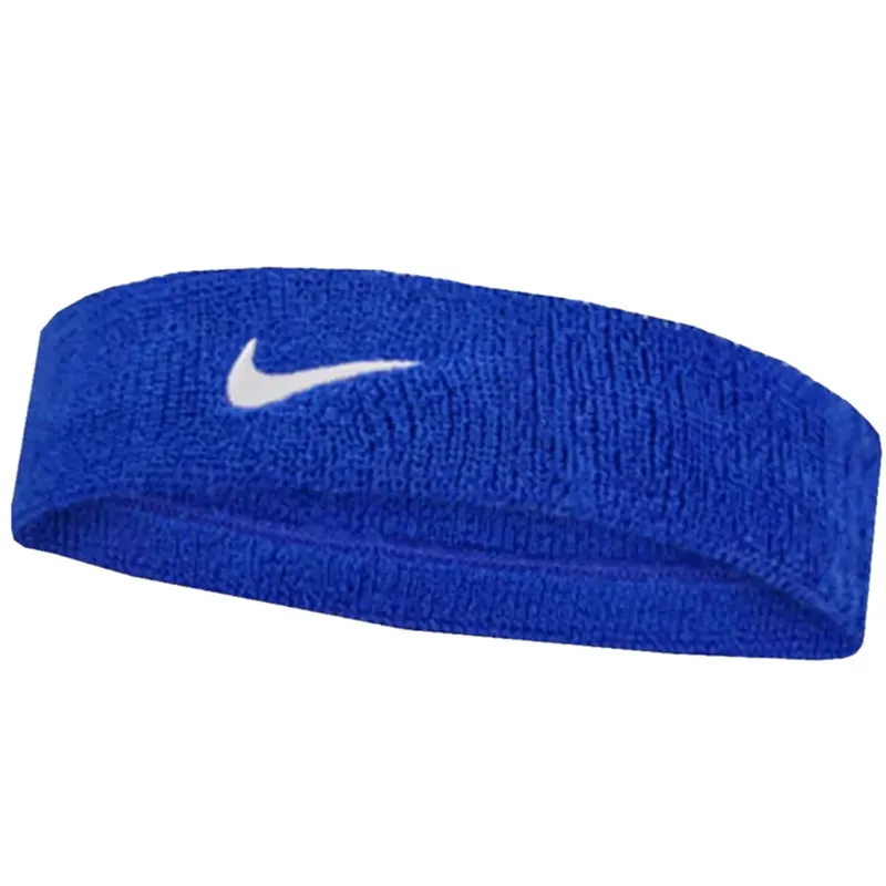 Nike Swoosh Classic Headband N1012407-400, Unisex, Niebieskie, opaski na głowę, bawełna, rozmiar: One size