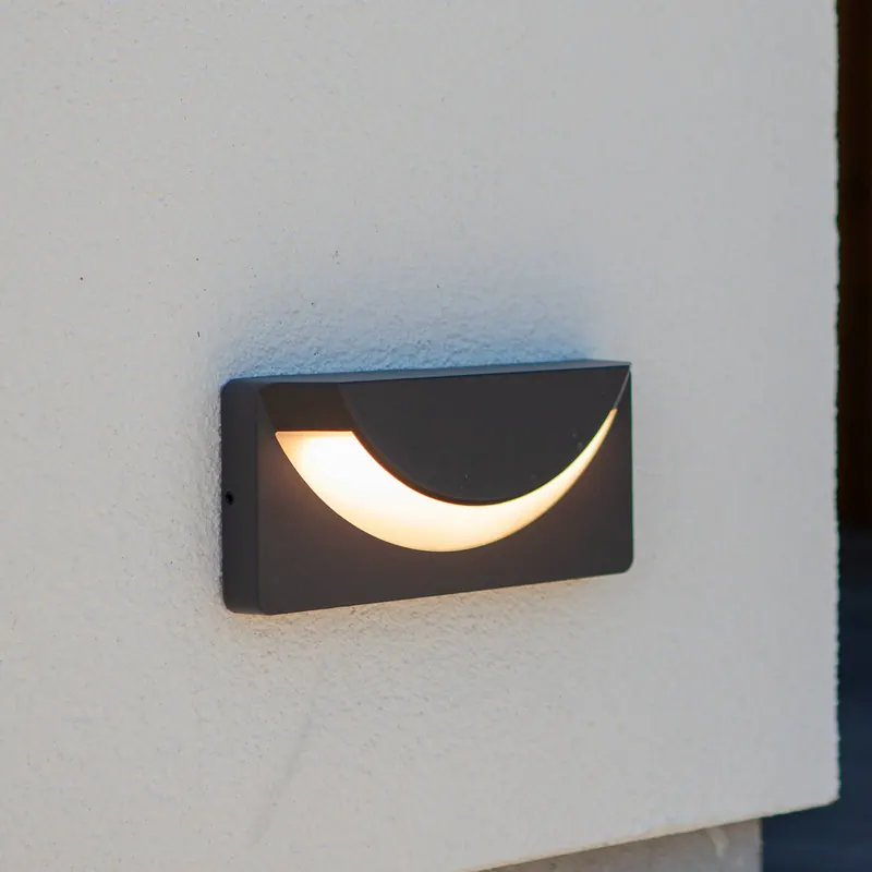 Kinkiet zewnętrzny LED LUPS, ciemnoszary, szerokość 23 cm, IP54