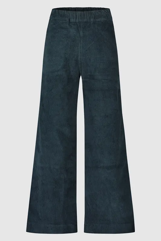 Circle of Trust Lois Wide Leg Rib Opal Blue Maat: L | Wijde Broeken Outlet | Dames | Blauw