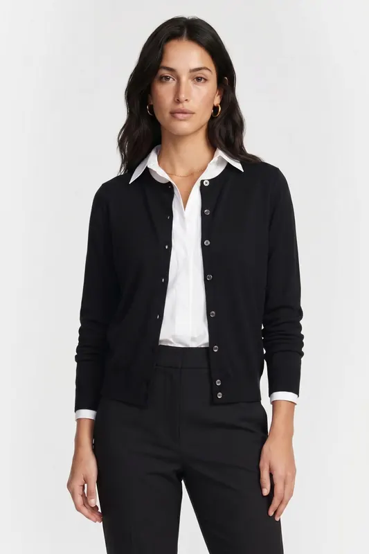 Brooks Brothers Cardigan Cotton Black Maat: L | Cardigans Outlet | Dames | Zwart