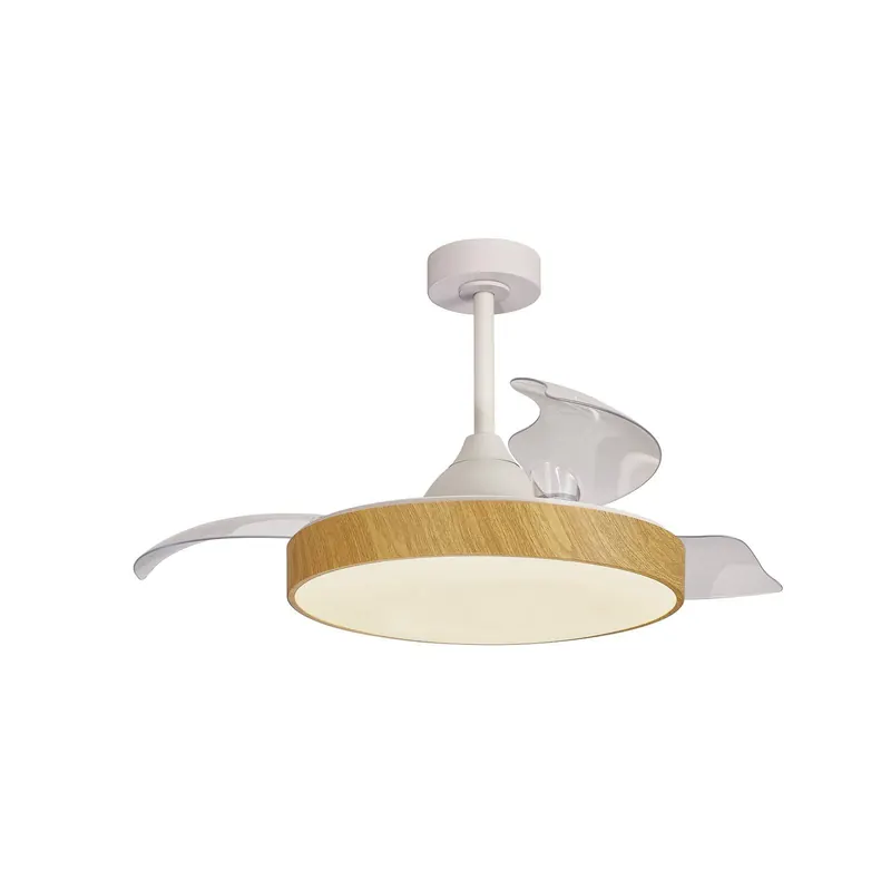 Wentylator sufitowy LED Alaska Dekor drewniany DC cichy Ø 106 cm CCT
