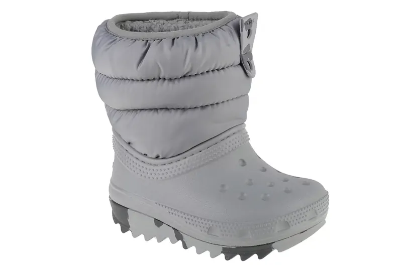 Crocs Classic Neo Puff Boot Toddler 207683-007, Dla chłopca, Szare, śniegowce, syntetyk, rozmiar: 25/26