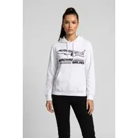 Moschino  Airlines Organic Cotton Sweatshirt White Maat: 36 | Hoodies Outlet | Dames | Wit