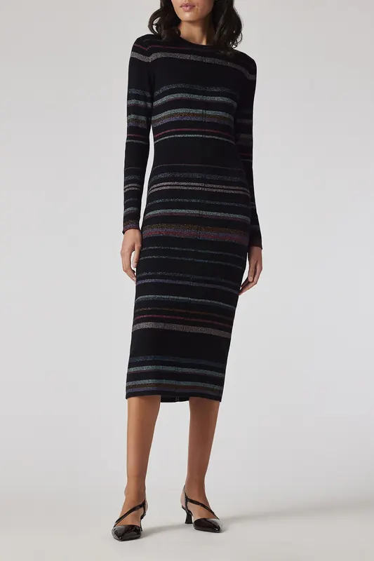 Paul Smith Womens Knitted Dress Black Maat: M | Midi Jurken Outlet | Dames | Zwart