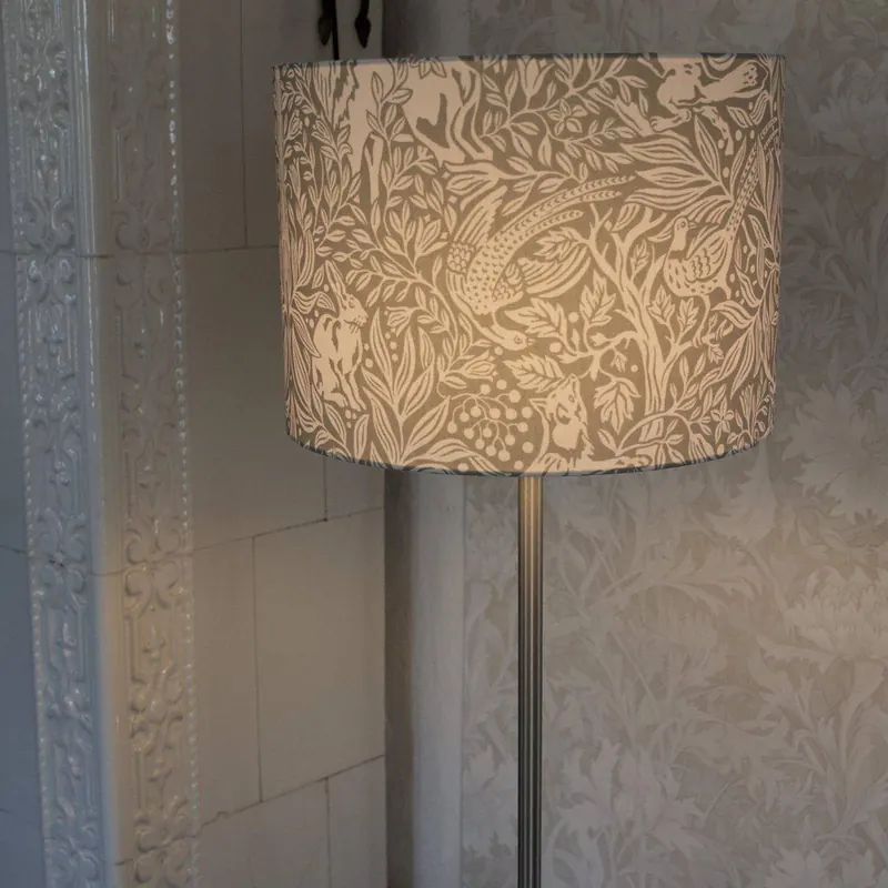 Lampa stojąca Amy, Eldertree zielono-szara, wysokość 150 cm, E27