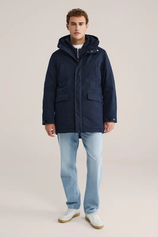 We Fashion Parka Dark Blue Maat: XL | Winterjassen Outlet | Heren | Blauw