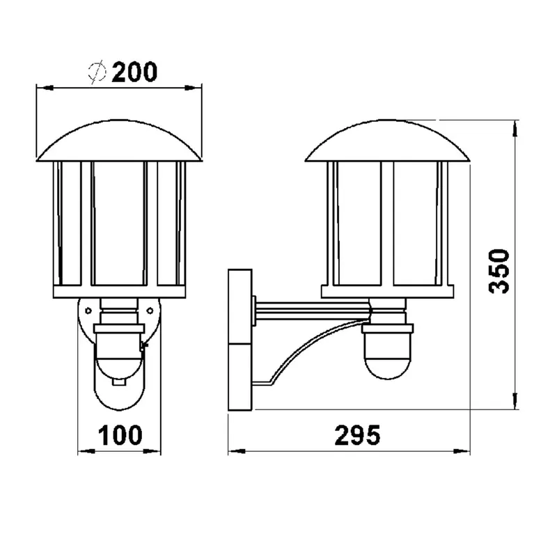 Lampa ścienna Genefe z czujnikiem, brązowa
