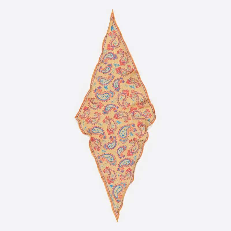Chusta romby paisley jasnopomarańczowa