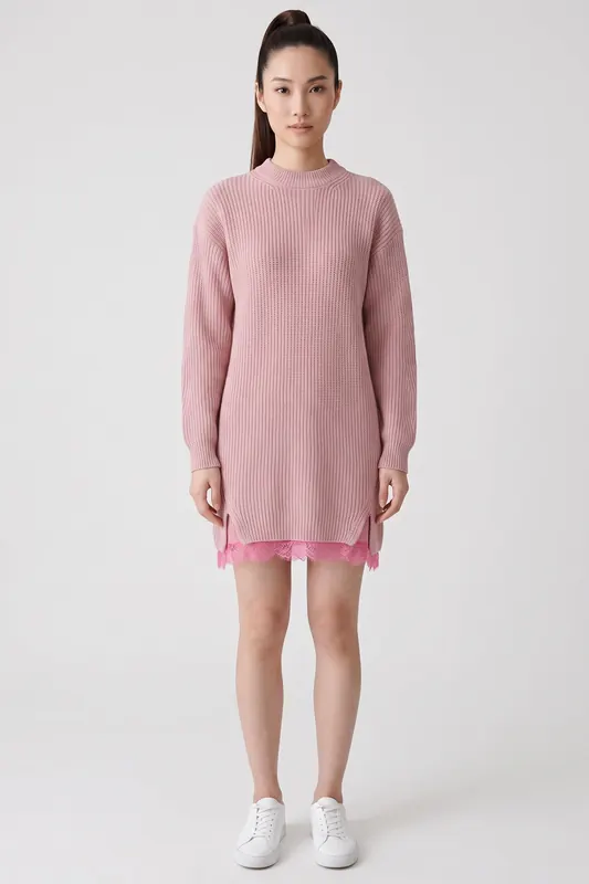 Moschino Knit Dress Pink Maat: XS | Mini Jurken Outlet | Dames | Roze
