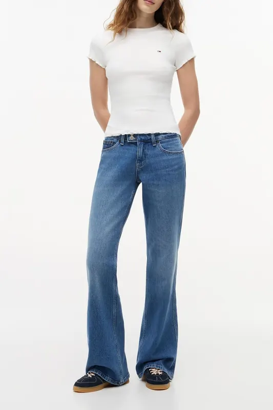 Tommy Hilfiger Sia Low Bootcut Denim Medium Maat: W28L32 | Wijde Broeken Outlet | Dames | Blauw