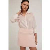 Motivi Full-sequin Tulle Shirt Pink Maat: 36 | Blouses Outlet | Dames | Roze