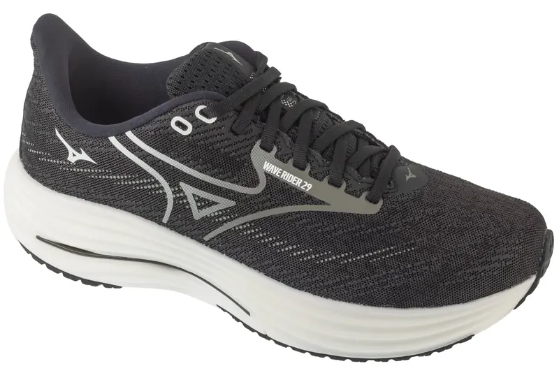Mizuno Wave Rider 29 J1GC250302, Męskie, Czarne, buty do biegania, tkanina, rozmiar: 43
