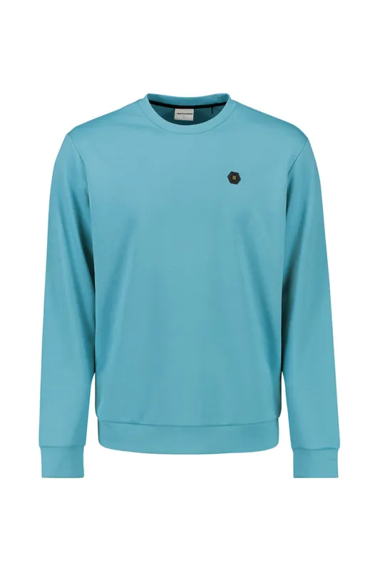 No Excess Sweater Crewneck Seablue Maat: S | Sweaters Outlet | Heren | Blauw