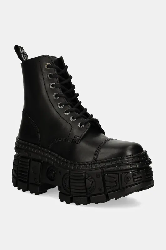 New Rock workery skórzane CRUST NEGRO + TANK CASCO NEGRO