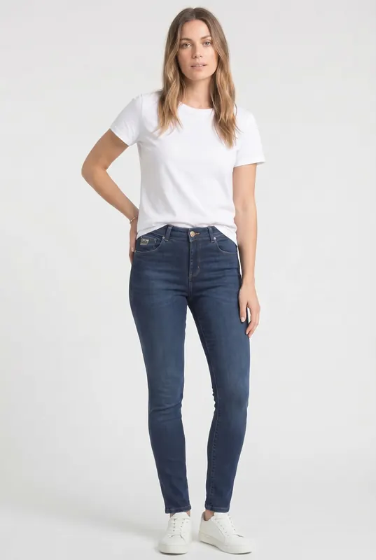 Lois Celia Dark Stone Maat: W24L34 | Skinny Jeans Outlet | Dames | Blauw